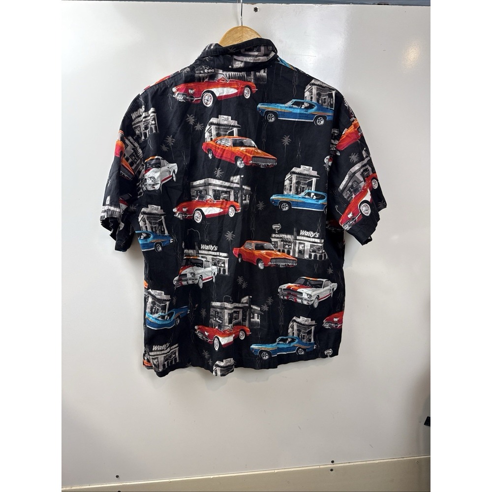 Matt Rider Laguna Beach Vintage Men's Hawaiian Shirt Hot Rods Deuce  Black Large